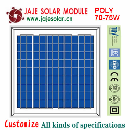JAJE 70-75W poly solar module